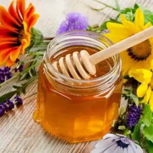 Local honey in a jar